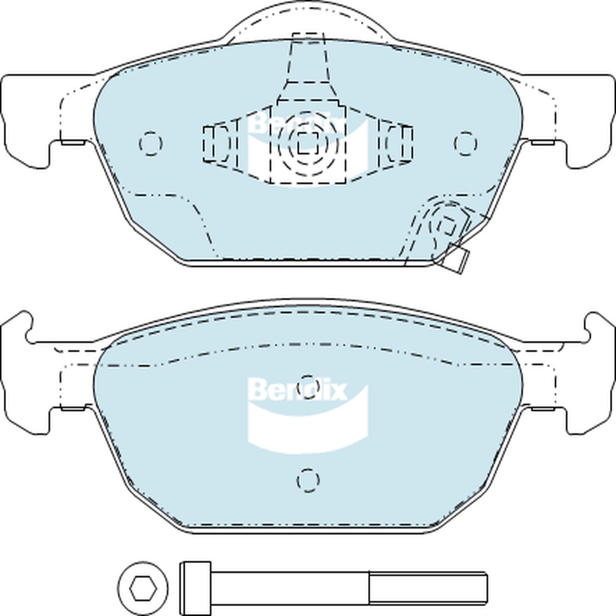 Brake Pads General CT Bendix DB2309GCT for Honda Civic FN FK Hatchback (FN1 FK2) 1.8LTP R18A2