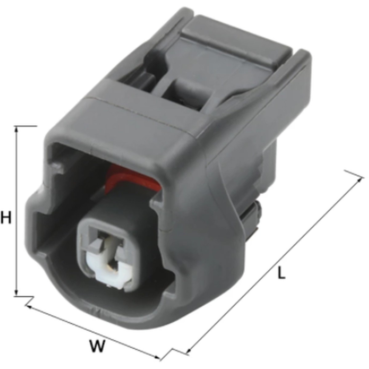 CID1013-2.3-21 Connector 1F, 090 II, 2.3 mm, Sealed, Gray