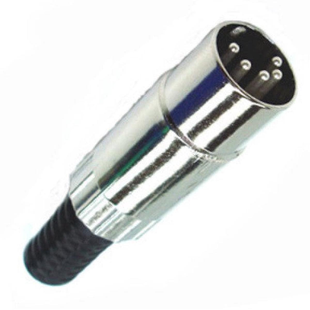 25-450-1 - DIN PLUG 5POS INLINE METAL 180DEG