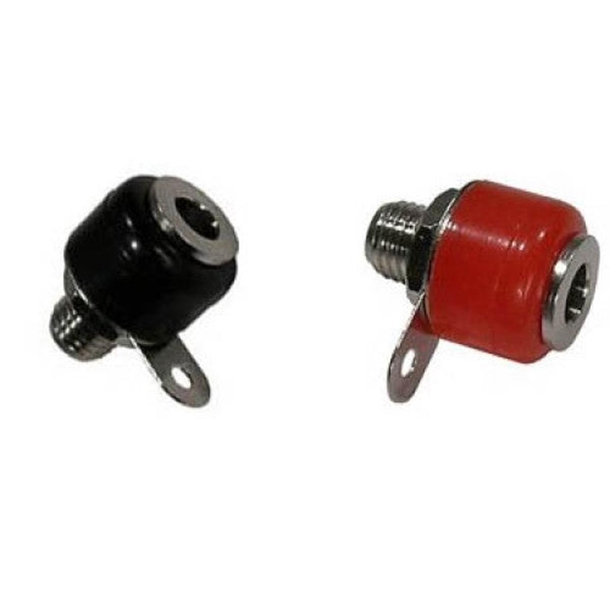 31-400-2 - BANANA JACK CHMT STD BLK AND RED TAB PLASTIC (2 pcs/pkg)