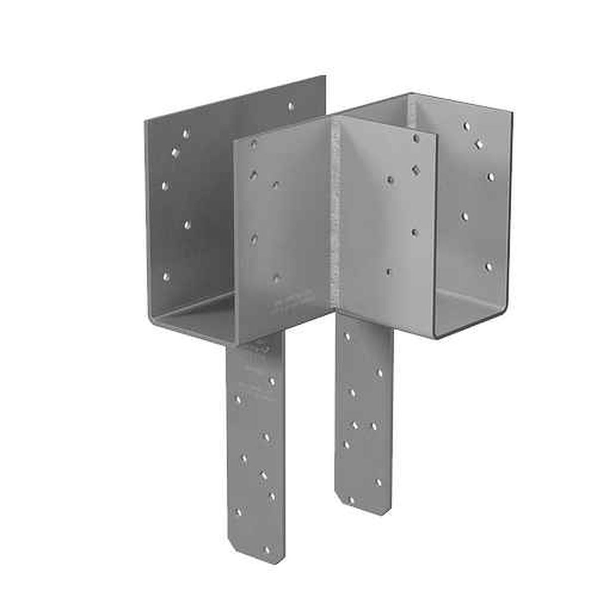 Simpson 4x4 L-Shape End Column Cap (Right) w/Screws HDG ECCLRQ444HDG