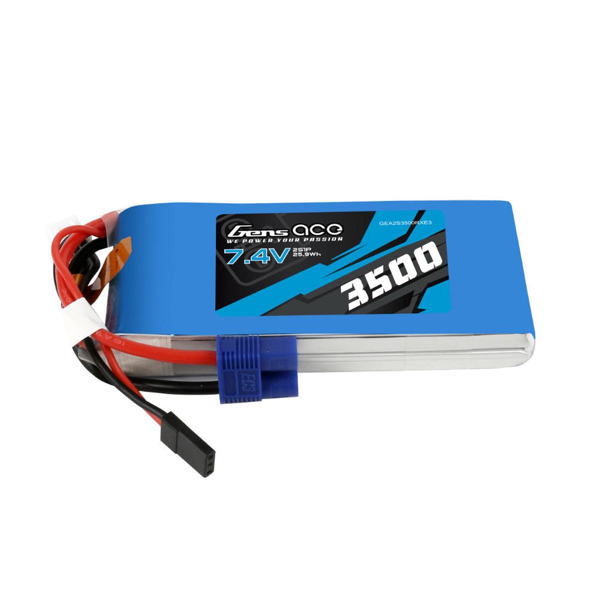 Gens ace 3500mAh 2S 7.4V   Futaba JR + EC3 JST-XH