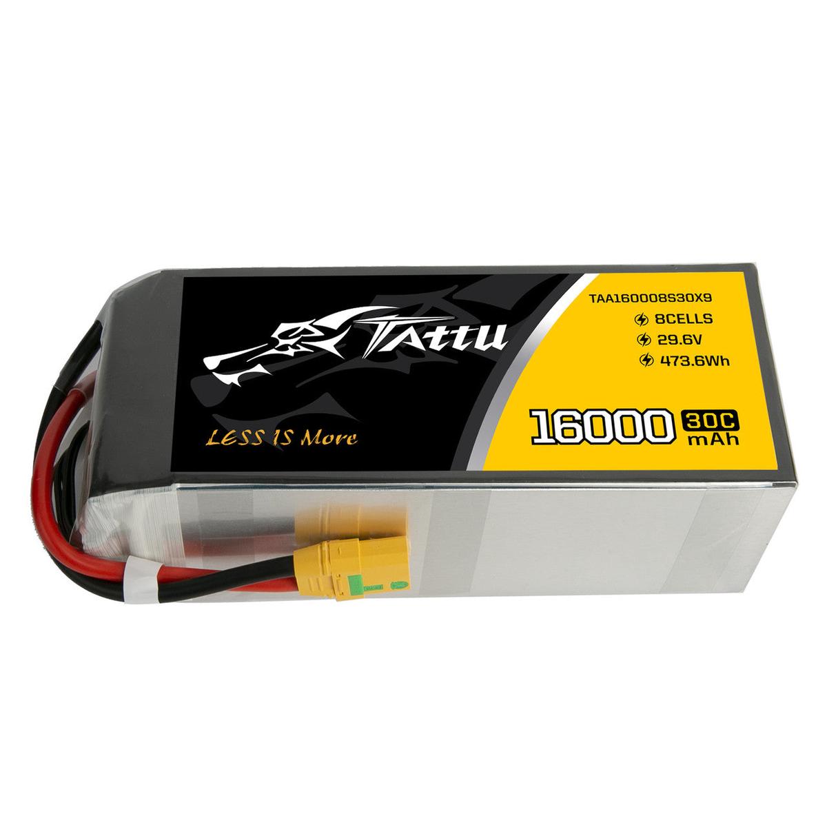 16000mAh 29.6V 8S1P 30C 473.6Wh   XT90-S  JST-XHR-9P   FPV  13  15