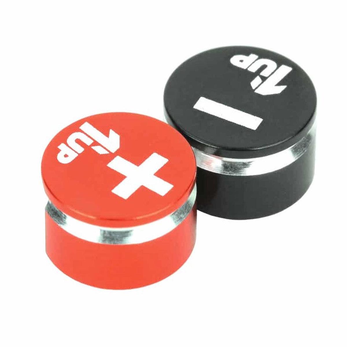 1UP Low Profile Bullet Plug Grips Red/Black 190430