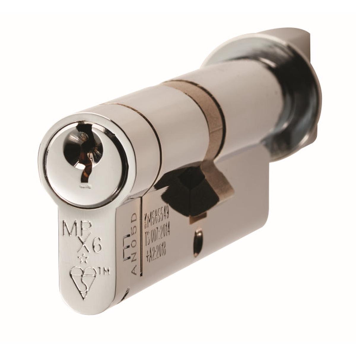 Eurospec - Mpx6 Euro Cylinder & Turn 90mm Ktd - Polished Chrome - CYX71390PC